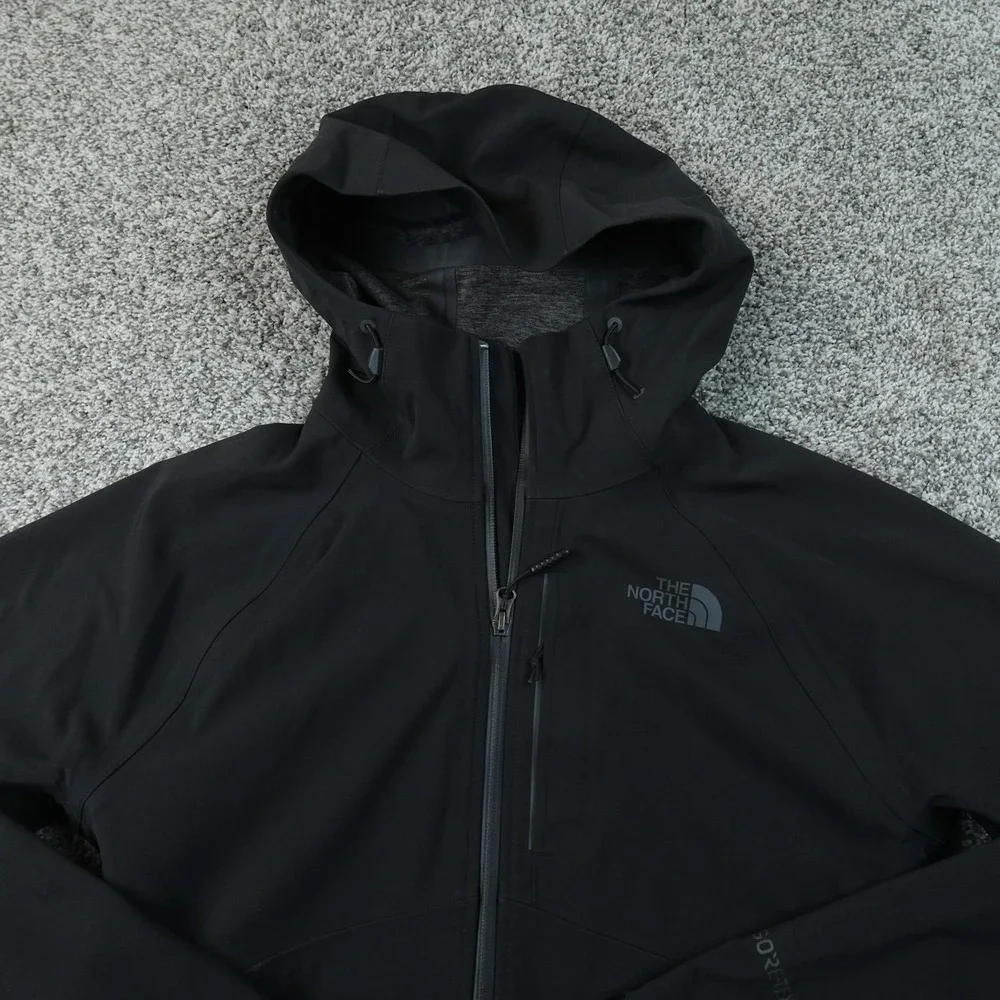 North Face Jacket Mens S Black Apex Flex GORE TEX Hooded Waterproof Coat Outdoor